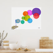 Poster Bulles soufflantes (Arc-en-ciel) (Cuisine)