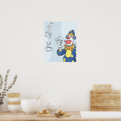 Poster Bulles soufflantes de clowns (Cuisine)