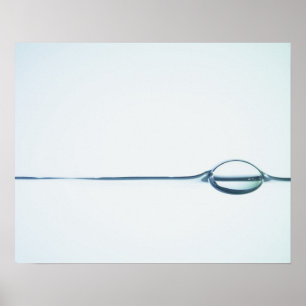 Poster Bulles sur la surface de l'eau