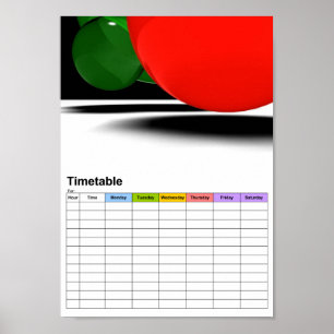Poster Bulles / Timetable