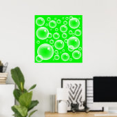 Poster Bulles vertes (Bureau à domicile)