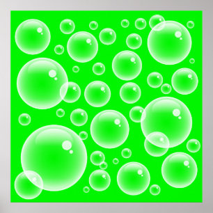 Poster Bulles vertes