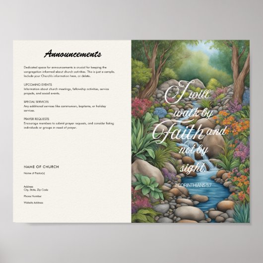 Poster Bulletin de l'église (Devant)