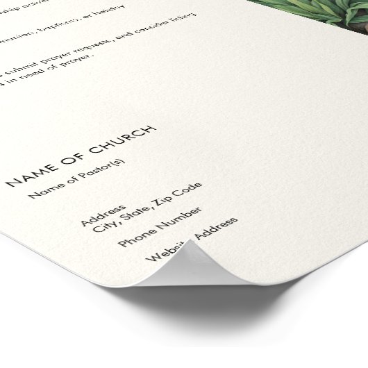 Poster Bulletin Eglise (Coin)