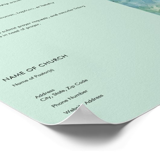 Poster Bulletin Eglise (Coin)