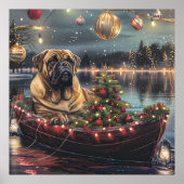 Poster Bullmastiff Noël Festive Voyage (Devant)