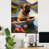 Poster Bullmastiff sur une pagaie : une aventure Pittores (Bureau à domicile)