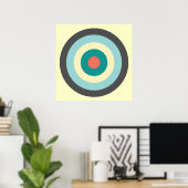 Poster Bullseye combiné gris par Shirley Taylor (Bureau à domicile)