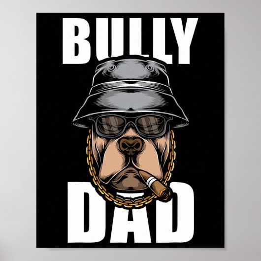 Poster Bully Dad Bulldog Pitbull (Devant)