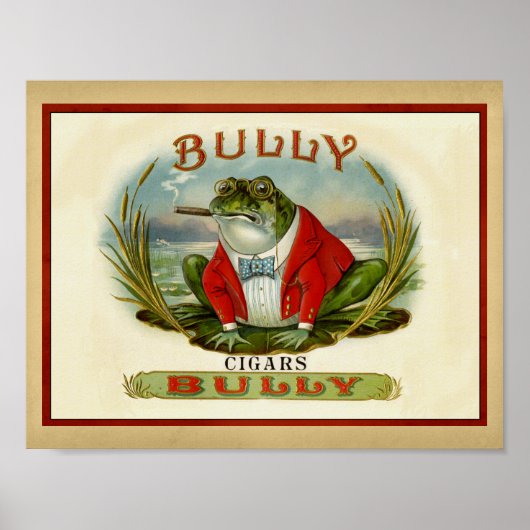 Poster Bully the Bullfrog Vintage Cigar Box (Devant)