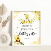 Poster Bumble bee Anniversaire bienvenue