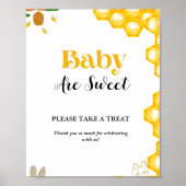 Poster Bumble Bee board baby shower Favoriser le signe (Devant)