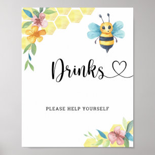 Poster Bumble Bee - Boissons, servez-vous