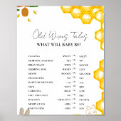 Poster Bumble Bee Old WIves Tales Baby shower (Devant)