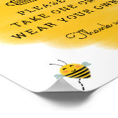 Poster Bumble Bee Thème Baby shower Masques Panneau (Coin)