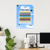 Poster Bumble Bees 1 to 10 Times Tables Chart (Bureau à domicile)