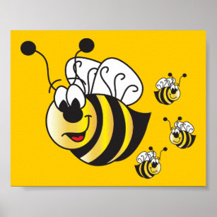 Poster Bumble Bees, un joli dessin