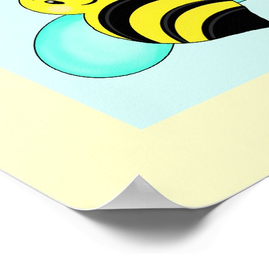 Poster Bumblebee "Bee Happy" Imprimer (Coin)