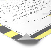 Poster Bumblebee Diaper Pensées Baby shower Jeu (Coin)