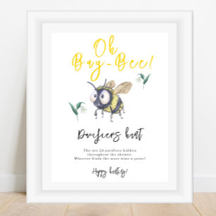 Poster Bumblebee - Jeu de chasse aux sucettes pour une ba