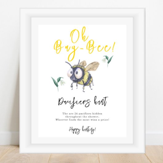 Poster Bumblebee - Jeu de chasse aux sucettes pour une ba