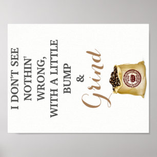 Poster Bump and Grind Kitchen Pun Wall Art