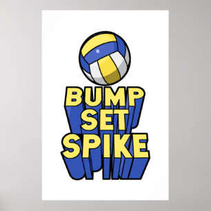Poster Bump Set Spike Volleyball