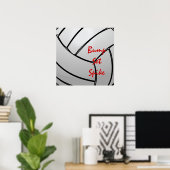 Poster Bump Set Spike Volleyball Mantra (Bureau à domicile)