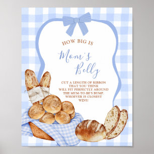 Poster Bun à carreaux Gingham bleu Quelle est la taille d
