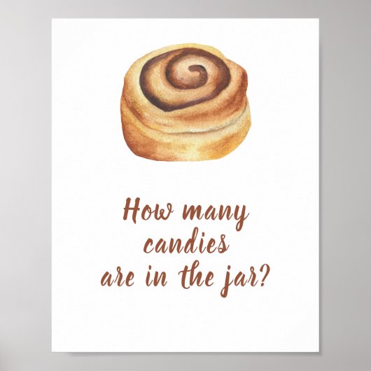 Poster Bun à la cannelle - devine combien de bonbons dans (Devant)