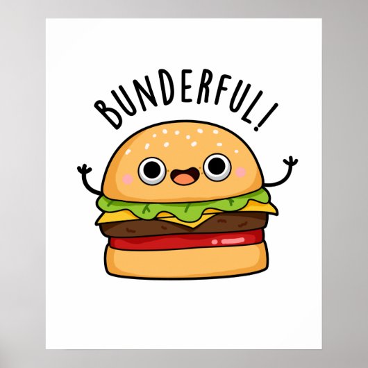 Poster Bunderny Burger Bun Pun (Devant)