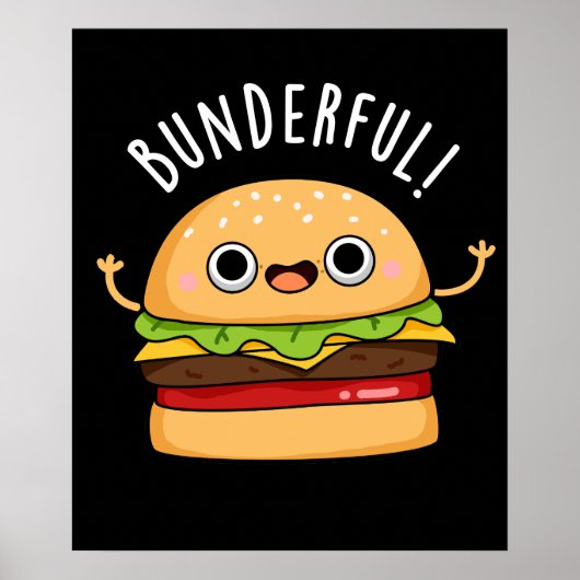 Poster Bunderny Burger Bun Pun Pun Dark BG (Devant)