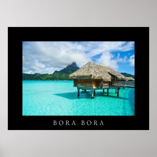 Poster Bungalow sur l'eau à Bora Bora (Devant)