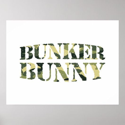 POSTER BUNKER BUNNY CAMO / CAMOUFLAGE (Devant)