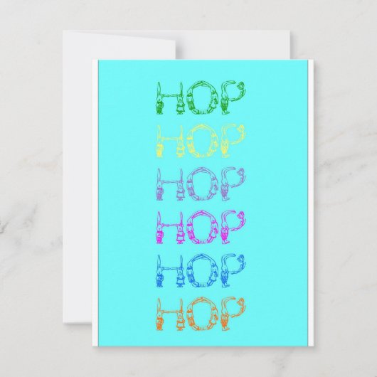 Poster Bunnies Carte de voeux Pâques Hop (Devant)