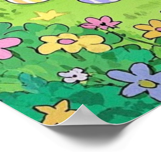 Poster Bunnies colorés de Pâques (Coin)