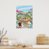 Poster Bunnies dans le jardin (Cuisine)