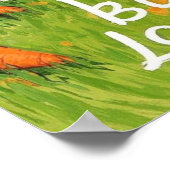 Poster Bunnies et carottes de Pâques (Coin)