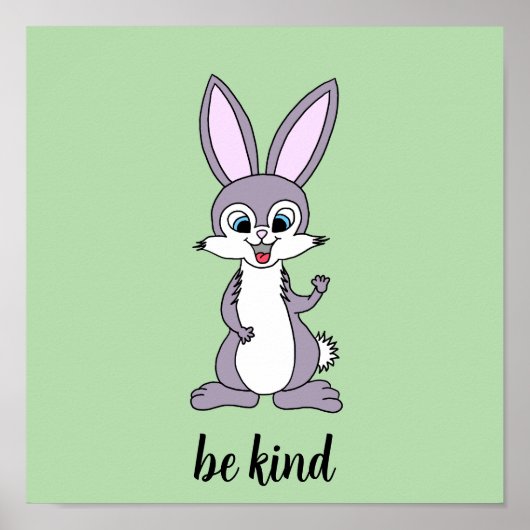 Poster Bunny "Be Kind" (Devant)