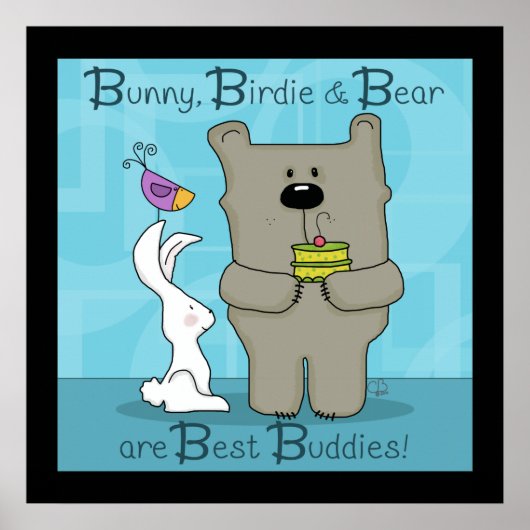 Poster Bunny, Birdie et Ours - Best Buddies (Devant)