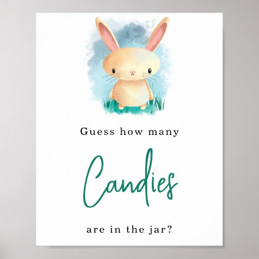 Poster Bunny - Combien de bonbons (Devant)