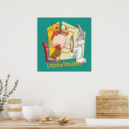 Poster BUNNY™ et Elmer Fudd "Unbewievable" Barber BUGS (Cuisine)