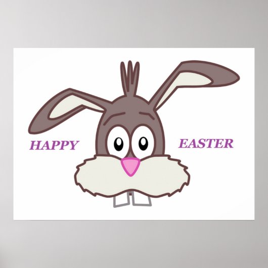 POSTER BUNNY "HAPPY EASTER" (Devant)