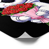 Poster Bunny Hugging Valentine Flower Bunny  (Coin)