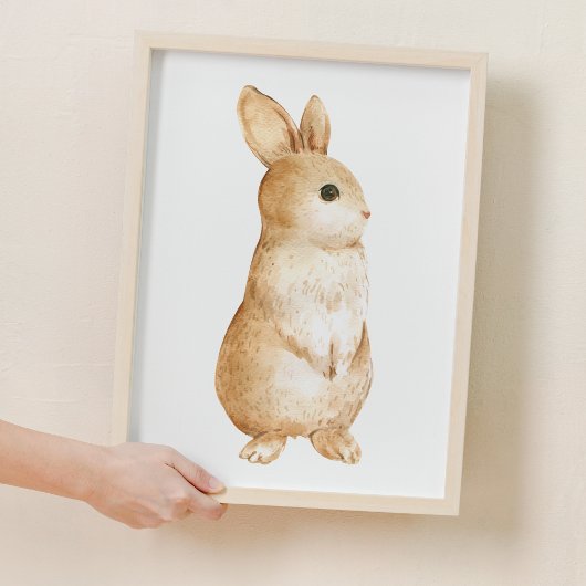 Poster Bunny Nature Forêt Bois Coiffure