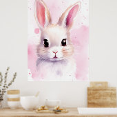 Poster Bunny Pastel mignon rose (Cuisine)