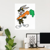 Poster BUNNY™ Pilgrim Thanksgiving Carrot (Bureau à domicile)