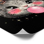 Poster Bunny Rabbit Face Leopard Coquette Bow Pâques Jour (Coin)