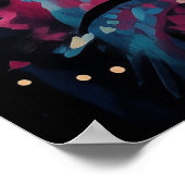 Poster Bunny vibrations positives cœurs (Coin)