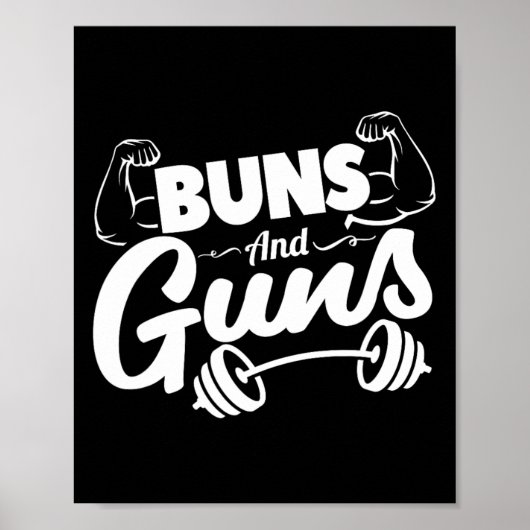 Poster Buns Et Armes De Fitness Drôle (Devant)